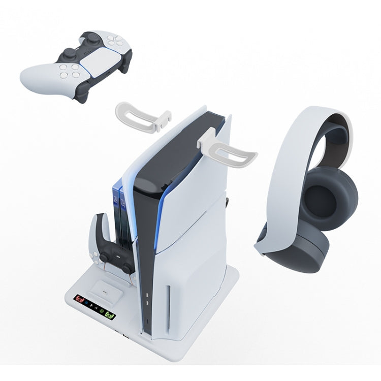 For PS5 Slim iplay Multifunctional Cooling Stand with Dual Controller Charging Station Headset Holder and 6 Game Card Storage - free shipping - PMC Jewellery - Order now!