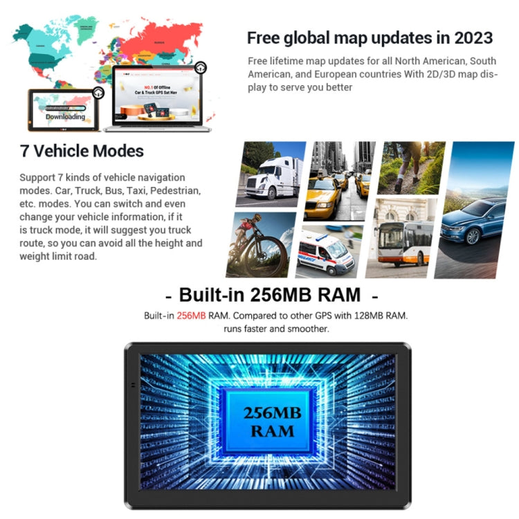 9 Inch 8G/256M Car GPS Navigator With Large Screen Capacitive Bluetooth Map, Area: South America Map - Car MP3 & MP4 & MP5 by PMC Jewellery | Online Shopping South Africa | PMC Jewellery | Buy Now Pay Later Mobicred