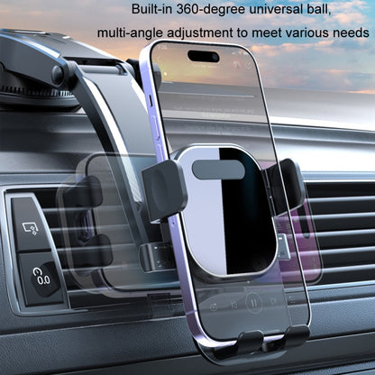 Car Suction Cup Dashboard Automatic Lock Mobile Phone Holder, Style: Glossy Waterfall Base - Car Holders by PMC Jewellery | Online Shopping South Africa | PMC Jewellery | Buy Now Pay Later Mobicred