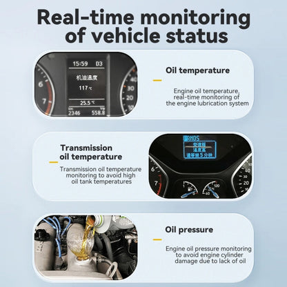 Head-up Display OBD Multi-function Vehicle Instrument Oil Temperature Gearbox Monitoring Screen(S100) - Head Up Display System by PMC Jewellery | Online Shopping South Africa | PMC Jewellery | Buy Now Pay Later Mobicred