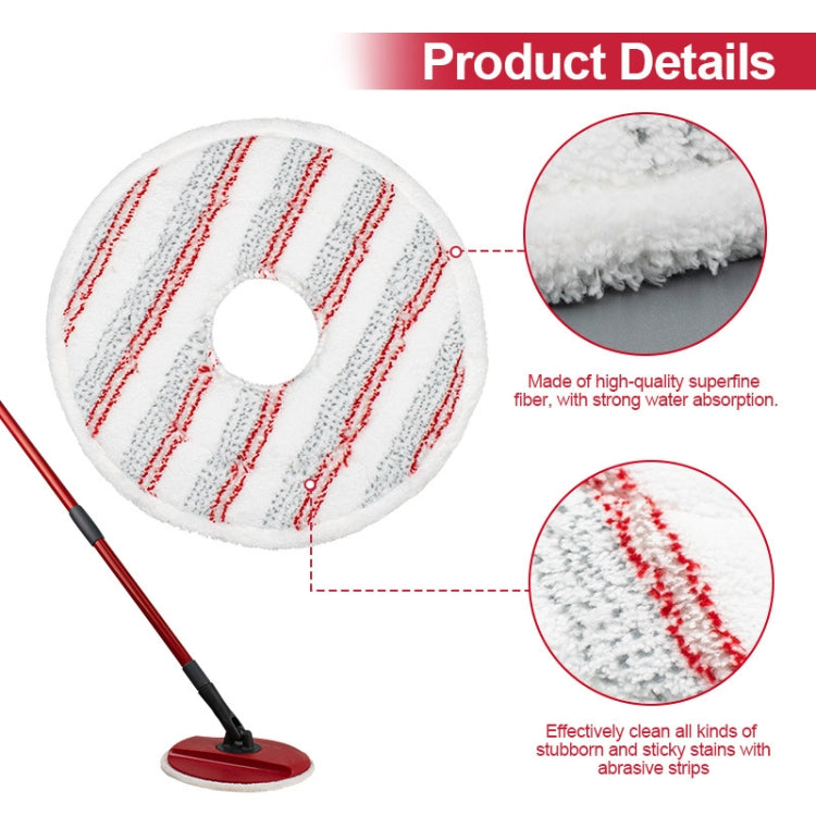 For Vileda Spin & Clean Mop Refill Pad Round Microfiber Replacement Cloth Cover(Red) - free shipping - PMC TechLife - Order now!