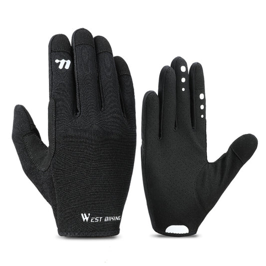 WEST BIKING Cycling Anti-slip Breathable Touch Screen Gloves, Size: L(Black) - Cycling Gloves by WEST BIKING | Online Shopping South Africa | PMC Jewellery | Buy Now Pay Later Mobicred