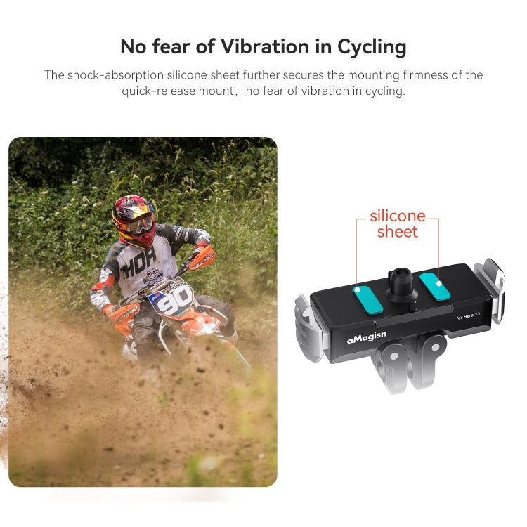 For GoPro HERO13 Black aMagisn Metal Magnetic Quick Release Base Dual Interface Adapter - free shipping - PMC TechLife - Order now!