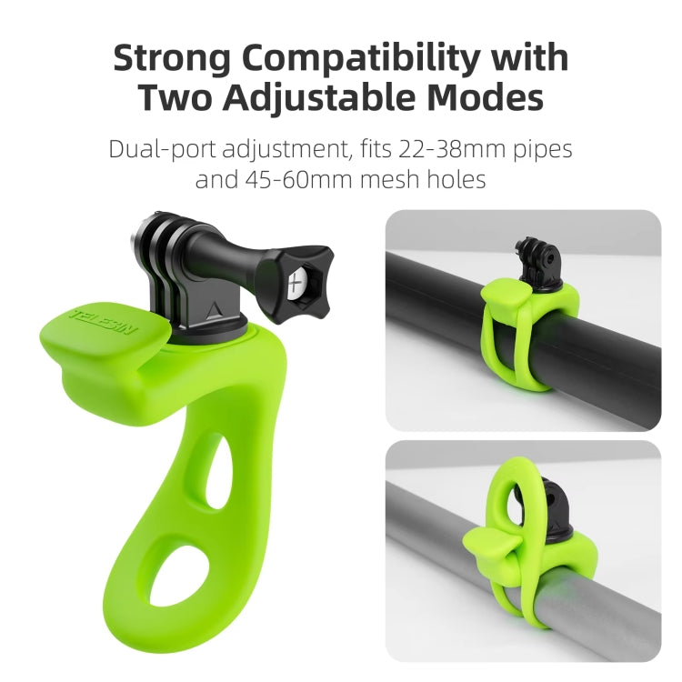 TELESIN Action Camera Mount Silicone Adjustable Mini Flexible Bracket For GoPro HERO / Insta360 / DJI Action Camera(Gray) - free shipping - PMC TechLife - Order now!