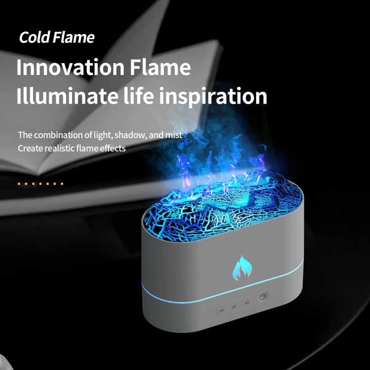 HX853B USB Plug-In Colorful Flame Lighting Effect Aromatherapy Humidifier(Black) - Air Purifiers & Accessories by PMc TechLife | Online Shopping South Africa | PMc TechLife | Buy Now Pay Later Mobicred