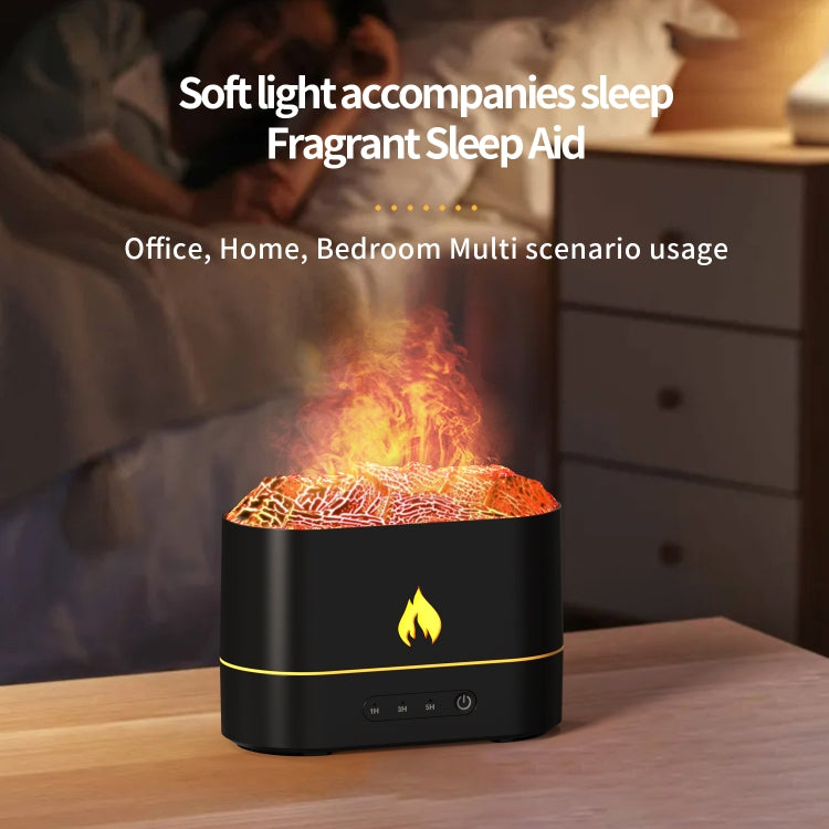 HX853B USB Plug-In Colorful Flame Lighting Effect Aromatherapy Humidifier(White) - free shipping - PMC TechLife - Order now!
