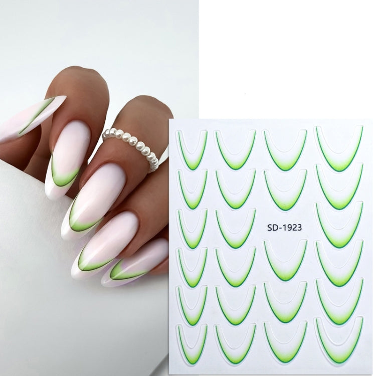 SD-1923 Line Nail Art Stickers Self-Adhesive Gradient Color French Manicure Stickers DIY Nail Tips Decals - Nail Stickers by PMC Jewellery | Online Shopping South Africa | PMC Jewellery | Buy Now Pay Later Mobicred