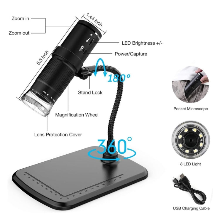 1000x HD WiFi Digital Electron Microscope(Snake Tube Type) - free shipping - PMC Jewellery - Order now!