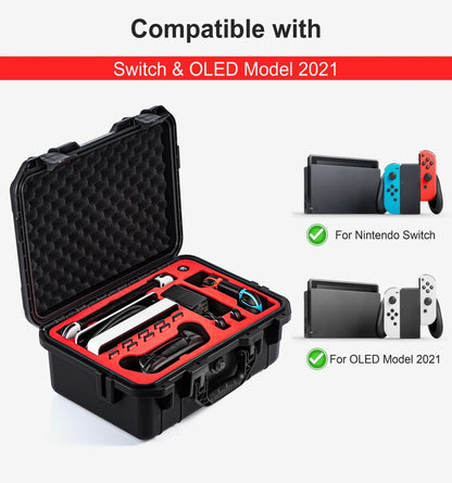 DEVASO For Switch / OLED IP67 Waterproof Storage Case Hardshell Bag, Color: Black+Shoulder Strap - Bags by DEVASO | Online Shopping South Africa | PMC Jewellery | Buy Now Pay Later Mobicred