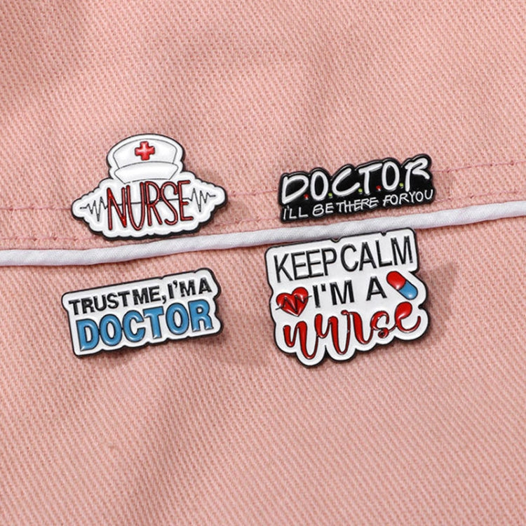 CZ0652-2 Medical Series Metal Badge Alphabetical Nurse Doctor Brooch Alloy Enamel Pins Corsage - Brooches by PMC Jewellery | Online Shopping South Africa | PMC Jewellery | Buy Now Pay Later Mobicred