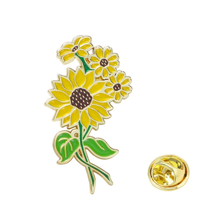 CZ0976-2 Cartoon Plant Flower Alloy Enamel Badge Garden Style Sunflower Clothing Bag Brooch Ornament - Brooches by PMC Jewellery | Online Shopping South Africa | PMC Jewellery | Buy Now Pay Later Mobicred