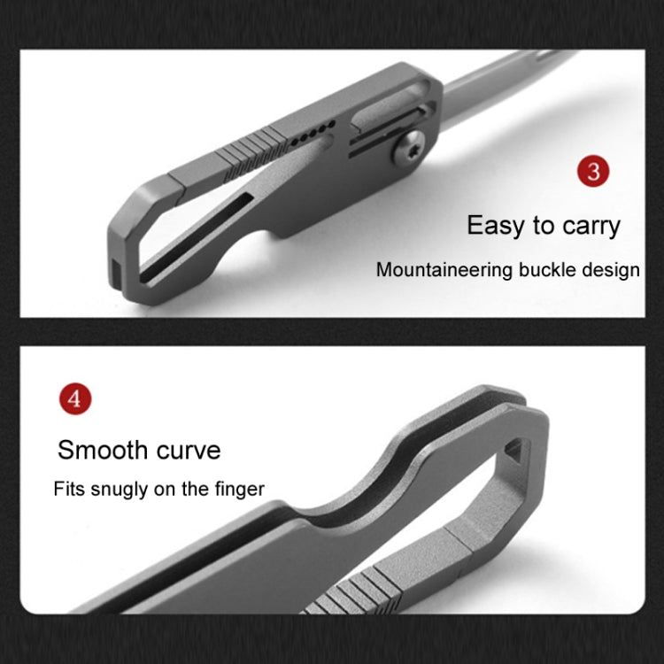 Multifunctional Titanium Keychain Outdoor Portable Defense Mini Folding Knife, Style: With Steel Ring - Key Rings by PMC Jewellery | Online Shopping South Africa | PMC Jewellery | Buy Now Pay Later Mobicred