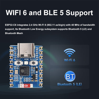 Waveshare ESP32-C6 Mini WiFi 6 & Bluetooth 5 Dual Processors Development Board, Spec: Zero-M - Boards & Shields by Waveshare | Online Shopping South Africa | PMC Jewellery | Buy Now Pay Later Mobicred