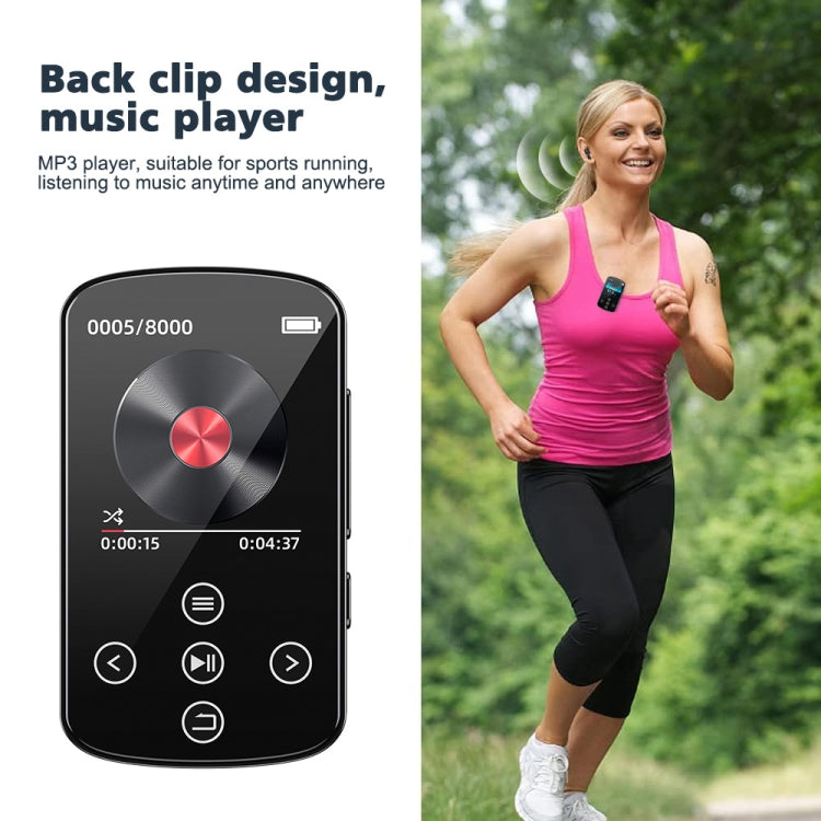 MP3 Bluetooth Music Player HIFI Sports Clip Touch Screen MP4, Memory: 16GB(Black) - MP3 Player by PMC Jewellery | Online Shopping South Africa | PMC Jewellery | Buy Now Pay Later Mobicred