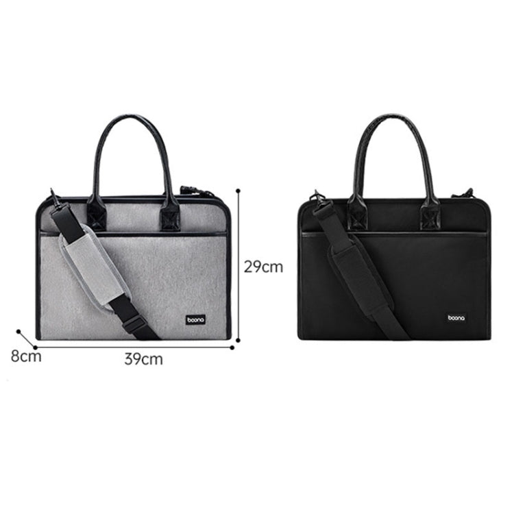 Baona BN-I009 14-inch Large-capacity Shock-absorbing And Wear-resistant Laptop Bag(Black) - 14.1 inch by Baona | Online Shopping South Africa | PMC Jewellery | Buy Now Pay Later Mobicred