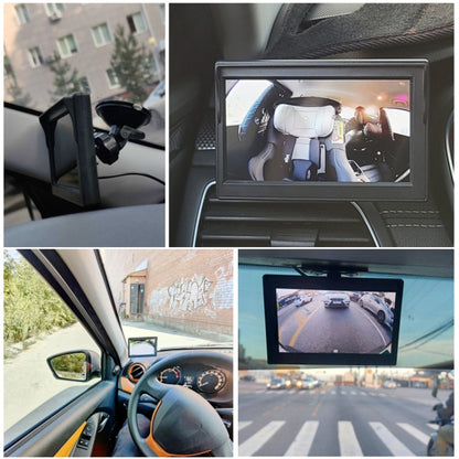 5 Inch Carplay Portable Surveillance Video Car Display, Specification: With White Two-way Camera Side-mounted - Rearview Monitors by PMC Jewellery | Online Shopping South Africa | PMC Jewellery | Buy Now Pay Later Mobicred