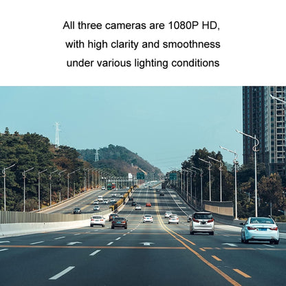 Car HD WIFI Interconnected Triple Camera Driving Recorder, Specification: With GPS - Car DVRs by PMC Jewellery | Online Shopping South Africa | PMC Jewellery | Buy Now Pay Later Mobicred