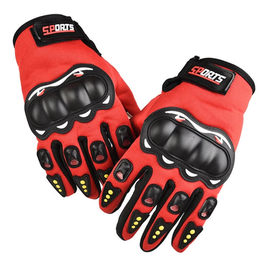 Motorcycle Gloves Men Riding Racing Anti-Slip Hard Shell Outdoor Full Finger Touchscreen Gloves, Size: Average(Red) - Locomotive Gloves by PMC Jewellery | Online Shopping South Africa | PMC Jewellery | Buy Now Pay Later Mobicred