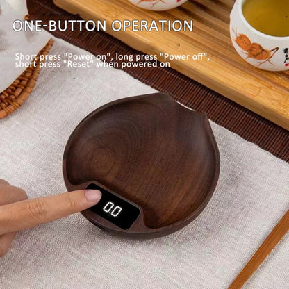 100g/0.1g Wood Electronic Tea Coffee Scale Kitchen Bar Scale(Wood Color) - Kitchen Scales by PMC Jewellery | Online Shopping South Africa | PMC Jewellery | Buy Now Pay Later Mobicred