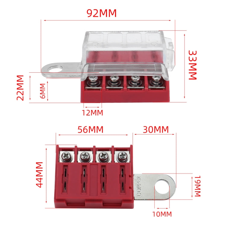 4-way RV Yacht Ignition Protection Battery Terminal Fuse Block, Specification: One - Fuse by PMC Jewellery | Online Shopping South Africa | PMC Jewellery | Buy Now Pay Later Mobicred