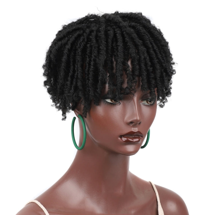 Personalized Hollow Curl Hip Hop Short Hair Dirty Braid Wig Blocks, Model: 1B - free shipping - PMC TechLife - Order now!