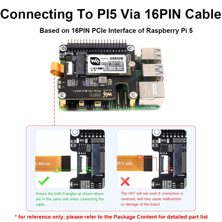 Waveshare For Raspberry Pi 5 PCIe To M.2 Adapter, NVMe Protocol M.2 SSD Basic Kit - free shipping - PMC TechLife - Order now!