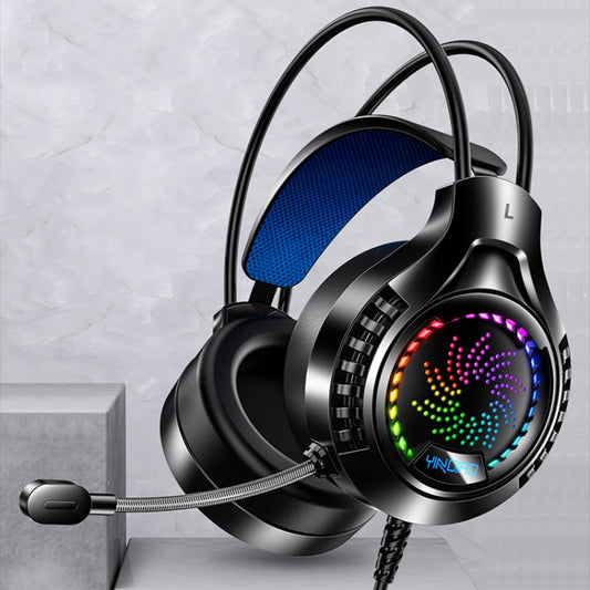 YINDIAO Q7 Colorful Light Computer Wired Headset USB Gaming Headset Dual 3.5mm + USB Black - Multimedia Headset by YINDIAO | Online Shopping South Africa | PMC Jewellery | Buy Now Pay Later Mobicred