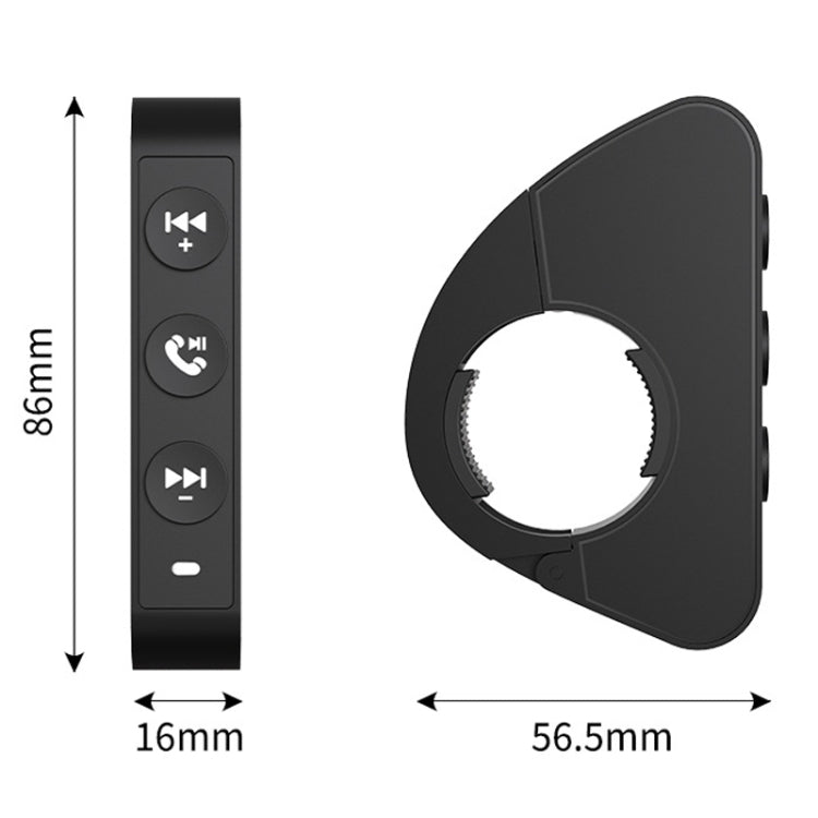 Q15 Motorcycle Riding Wireless Bluetooth Handlebar Control Phone Button Remote Controller(Black) - free shipping - PMC Jewellery - Order now!