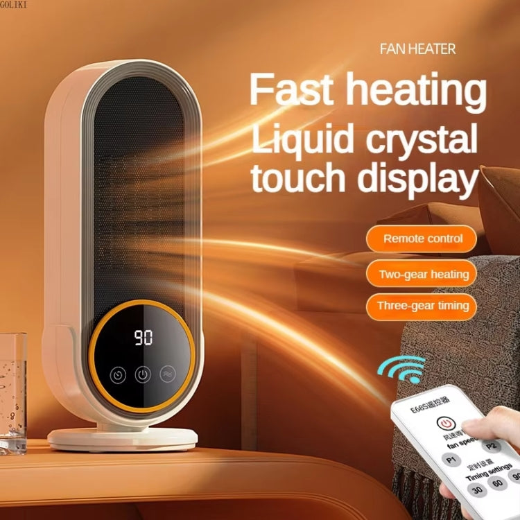 E68S 1200W PTC Ceramic Heating Desktop Smart Electric Heater, Plug: EU Plug(Remote Control Model) - Electric Heaters by PMC TechLife | Online Shopping South Africa | PMC TechLife | Buy Now Pay Later Mobicred