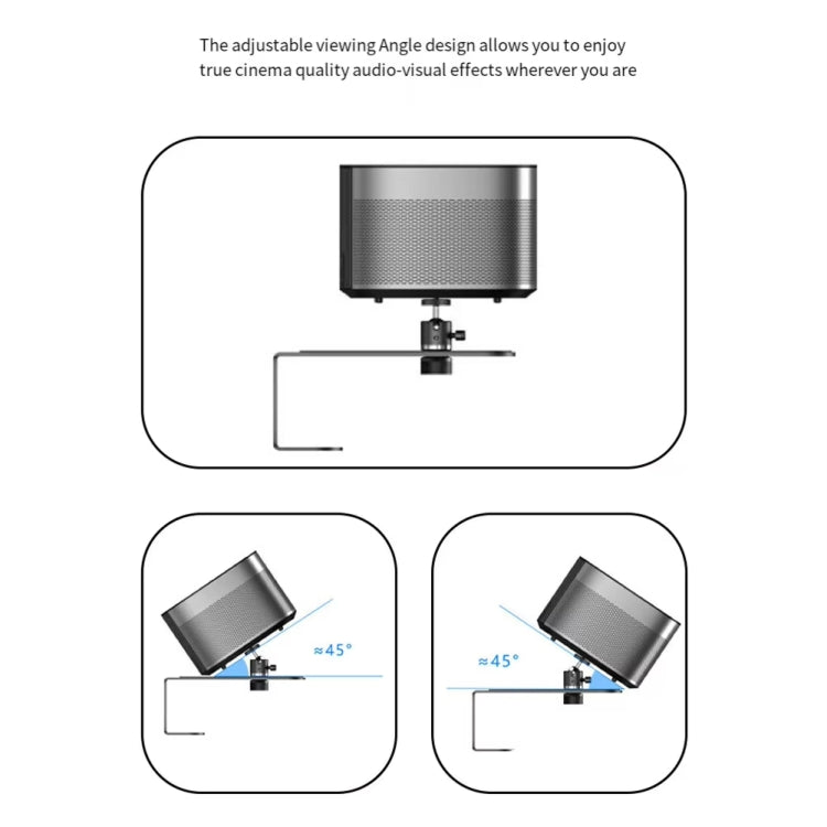Metal Telescopic Adjustable PTZ Projector Wall Mount Bracket(Black) - Other by PMC TechLife | Online Shopping South Africa | PMC TechLife | Buy Now Pay Later Mobicred