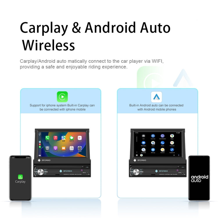 1+32G 7-Inch Single Din Android 10.0 Carplay Screen With GPS Navigation/Bluetooth/Mirror Link/DVR Input, Spec: With 12-light Camera - Car Monitor by PMC Jewellery | Online Shopping South Africa | PMC Jewellery | Buy Now Pay Later Mobicred