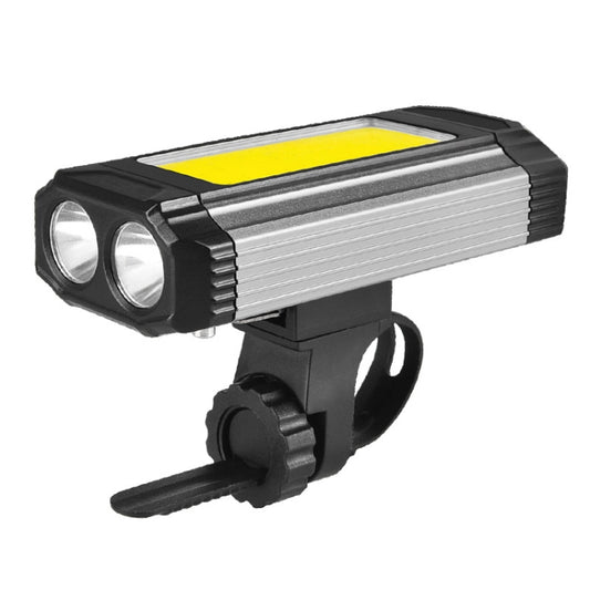 E-SMARTER K011 Bike LED Lamp USB Rechargeable Cycling Light COB Bright Flashlight(Silver) - Headlights by E-SMARTER | Online Shopping South Africa | PMC Jewellery | Buy Now Pay Later Mobicred