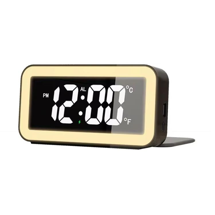 S281A LED Atmosphere Light Calendar / Temperature Display Clock With Wireless Charging Function(Black) - Alarm Clocks by PMc TechLife | Online Shopping South Africa | PMc TechLife | Buy Now Pay Later Mobicred