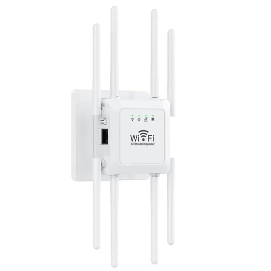 U18 300Mbps 2.4G Wireless Repeater WiFi Signal Amplifier With 8 Antennas US Plug White - Broadband Amplifiers by PMC Jewellery | Online Shopping South Africa | PMC Jewellery | Buy Now Pay Later Mobicred