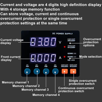 SUGON 3005D 4 Digital Display Power Supply Meter High Power Regulated Power Supply US Plug - Power Supply by SUGON | Online Shopping South Africa | PMC Jewellery | Buy Now Pay Later Mobicred