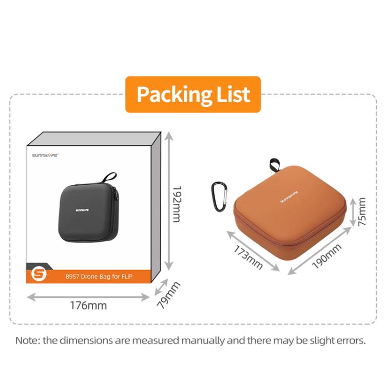 For DJI Flip Sunnylife FP-B957 Storage Bag Mini Vlog Aerial Camera Protective Case(Gray) - free shipping - PMC TechLife - Order now!