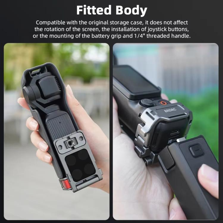 For DJI OSMO Pocket 3 BRDRC PO3005 Multi-functional Magnetic Base Expansion Back Clip Holder Adapter Bezel Accessory(Tarnish) - free shipping - PMC TechLife - Order now!