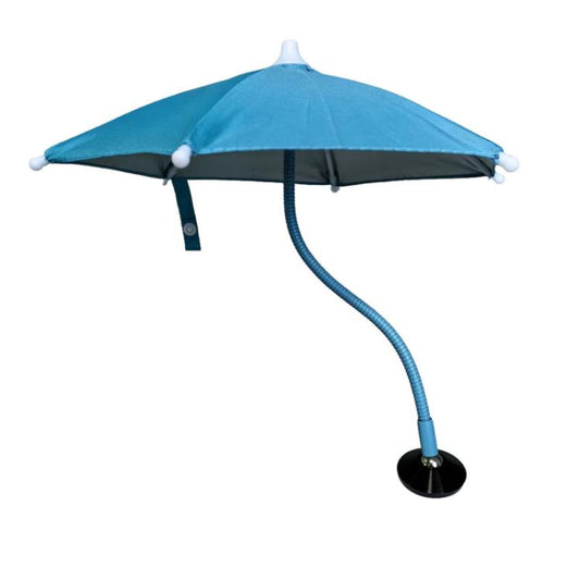 Magnetic Phone Mini Sun Protection Umbrella Parasol Diameter 9.4 inch, Metal Hose 8.3 inch(Blue) - Universal Car Holders by PMC Jewellery | Online Shopping South Africa | PMC Jewellery | Buy Now Pay Later Mobicred