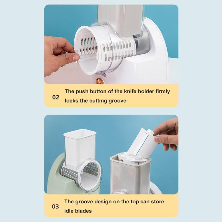CY-661 3-in-1 Kitchen Multifunctional Roller Electric Vegetable Cutter, Spec: White Wireless Model - Cutter & Peeler by PMc TechLife | Online Shopping South Africa | PMc TechLife | Buy Now Pay Later Mobicred