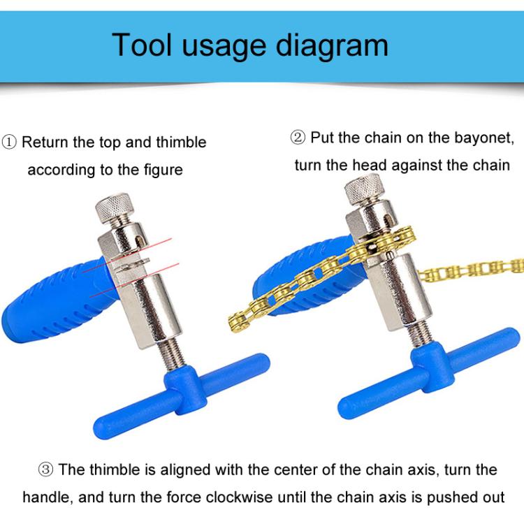 Mountain Bicycle Chain Cutter Steel Chain Release Tool(Black) - Maintenance tools by PMc TechLife | Online Shopping South Africa | PMc TechLife | Buy Now Pay Later Mobicred