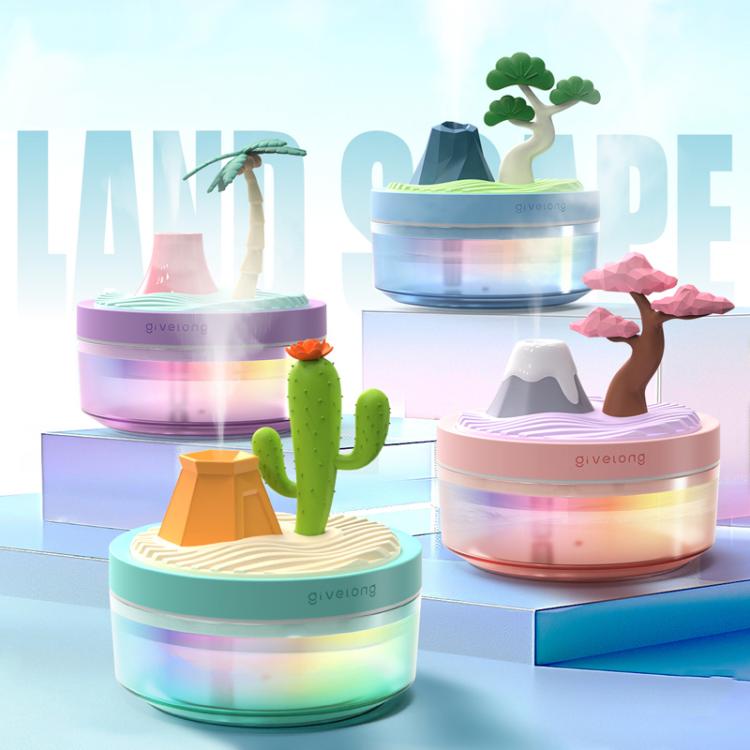 Givelong Mini Portable Landscape Humidifier Plant Pot Hydrator Mister USB Car Spray Aromatherapy Diffuser(Pine Tree) - free shipping - PMC TechLife - Order now!