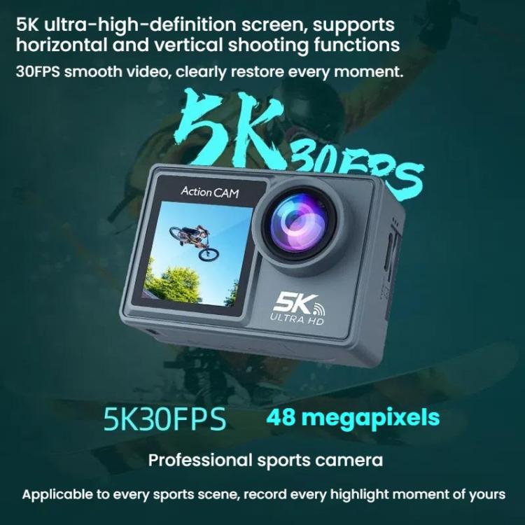M40TR With Touch Screen + Remote Control 5K Action Camera Anti-Shake Outdoor HD Shooting Cycling Recorder Under Dive Camera - free shipping - PMC TechLife - Order now!