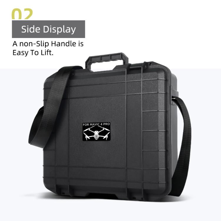 For DJI Mavic 4 Pro Creator Combo RC Pro 2 Explosion-Proof Case Storage Box Suitcase With Shoulder Strap(White Pattern) - free shipping - PMC TechLife - Order now!