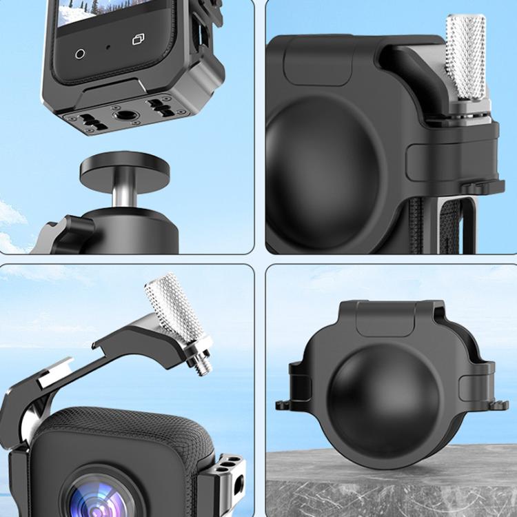 For Insta360 X3 HEPAIL AC62 Metal Rabbit Cage Magnetic Suction Horizontal Vertical Protective Frame - free shipping - PMC TechLife - Order now!