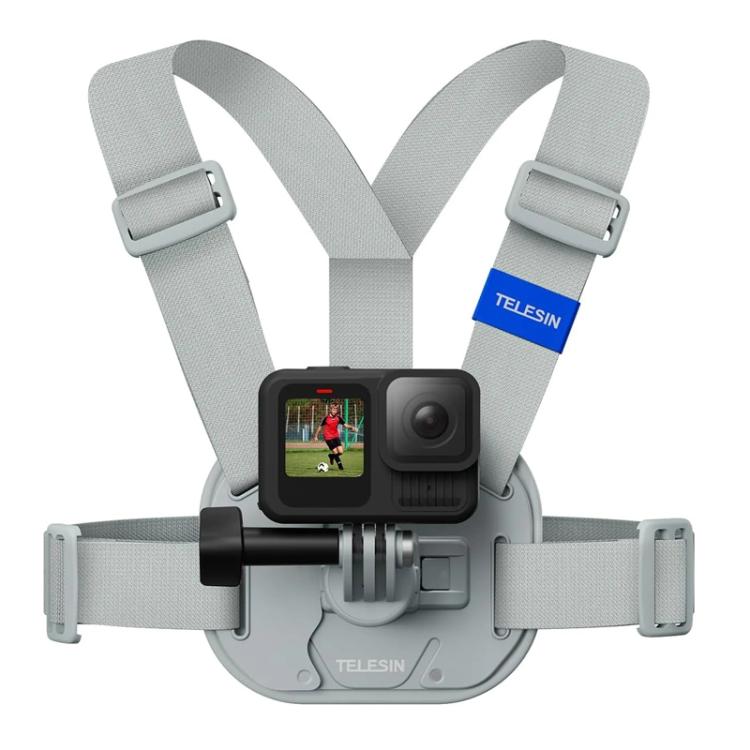 TELESIN S2-CGP-01GY Universal Action Camera Chest Belt Bracket Quick Release Chest Strap Mount(Gray) - free shipping - PMC TechLife - Order now!