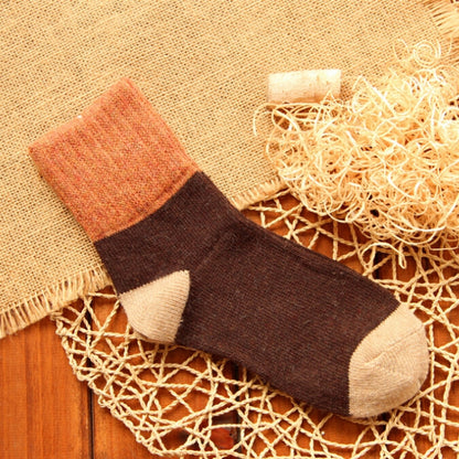 5 Pairs Winter Vintage Rabbit Wool Socks Thicken Patchwork Cotton Socks, Size:Free Size(Light gray socks) - Tube Socks by PMC Jewellery | Online Shopping South Africa | PMC Jewellery