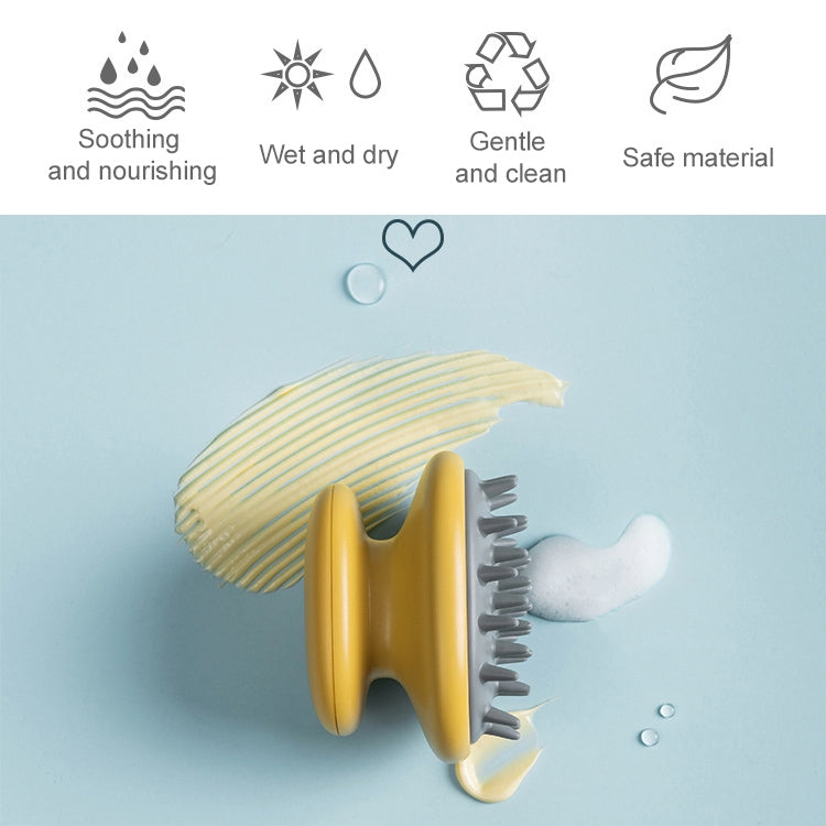 Household Shampoo Comb Silicone Massage Comb Portable Head Grab Dandruff Hair Brush(White) - Hair Care by PMC Jewellery | Online Shopping South Africa | PMC Jewellery