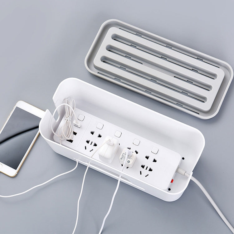 Multifunctional Desktop Power Cord Row and Cable Management Box(White) - free shipping - PMC TechLife - Order now!