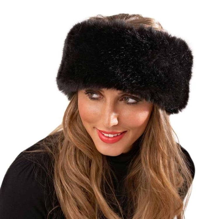 Unisex Winter Imitation Fox Fur Headband Bomber Hat, Size:L（58-60cm）(Black) - Bomber Hats by PMC Jewellery | Online Shopping South Africa | PMC Jewellery