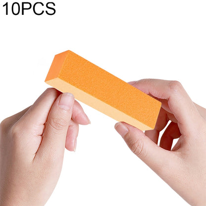 10 PCS Tofu Block Nail Polish Four Squares High Elastic Cotton Manicure Sand Block (Orange) - Grinding Tools & Accessories by PMC Jewellery | Online Shopping South Africa | PMC Jewellery | Buy Now Pay Later Mobicred